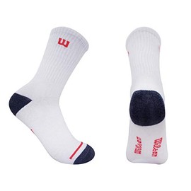 Wilson 10 Piezas Calceta para Niños, color Blanco/Negro, Talla GD (23-25 CM), 8811