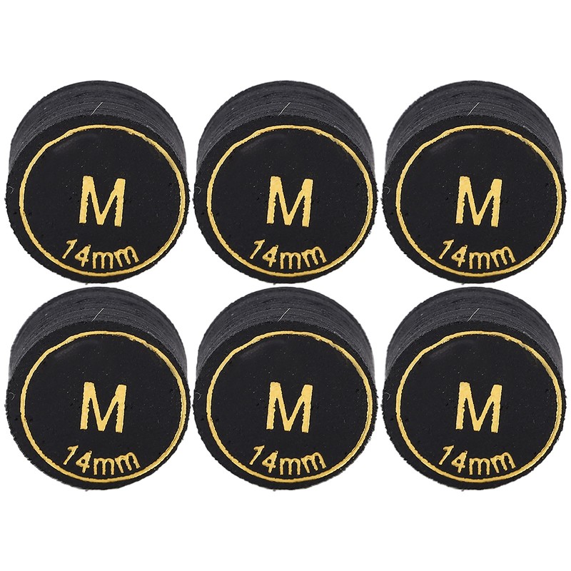 6pcs Pool Cue Tips Professional Multi Layers Billiard Pool Cue
