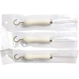 3PCS Button Hook and Zipper Puller Helper One Hand Buttons aids, Button Assist Device, Button Hook Dressing Aids for Seniors, Arthritis, Fibromyalgia, Parkinsons, Independent Living(with a Hook)