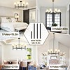 RUIYEY Dining Room Chandeliers Light - 5-Light Black Modern Chandeliers