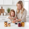 Kimqi 8.5oz Glass Jars Set of 4, 250ml Small Round