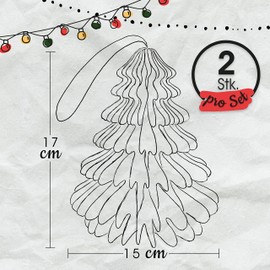 Christmas Decoration (Small Tree, Set of 2, Grey)