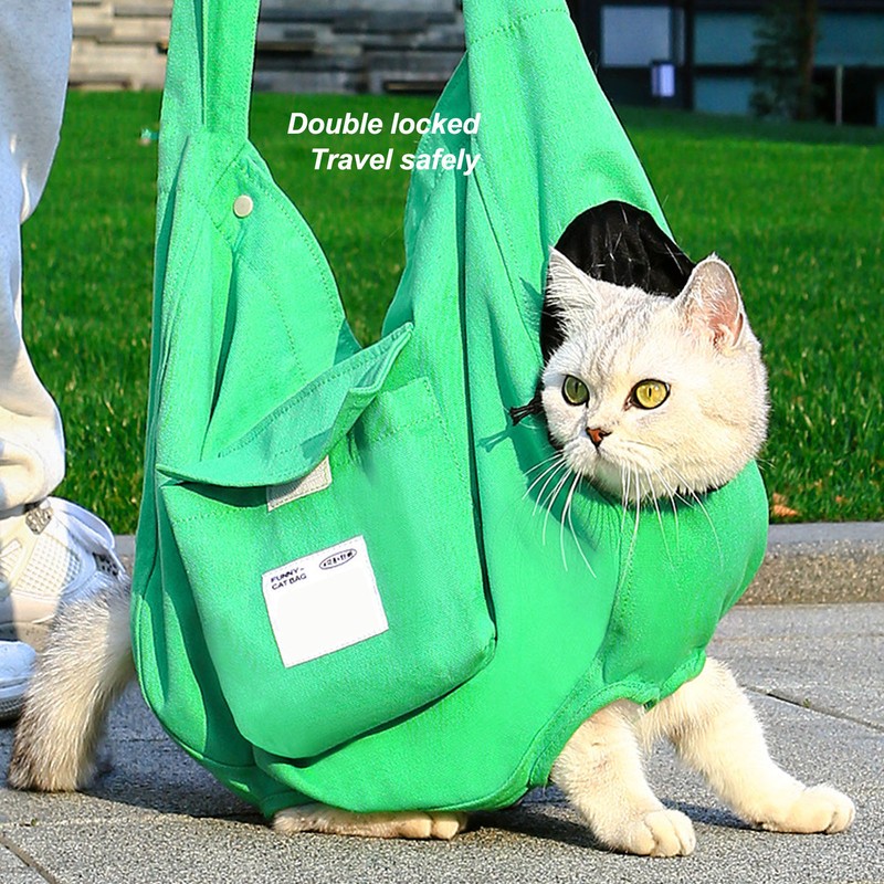 Cat Sling Carrier Breathable Large Capacity Pet Shoulder Messenger Bag