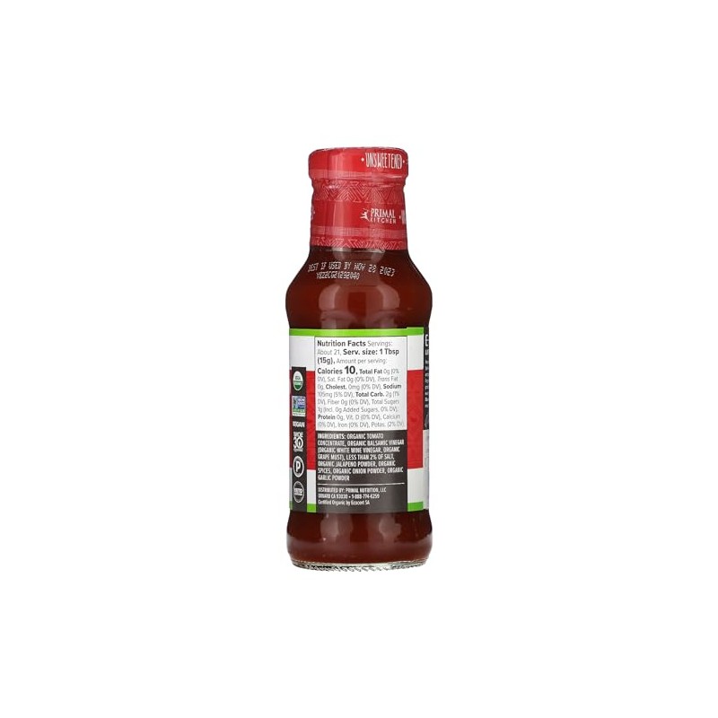 Primal Kitchen Spicy Ketchup Organic and Unsweetened 11.3 oz, 11.3
