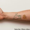 'Happy Easter' Temporary Tattoo - Water Resistant, Skin-Safe, Non-Toxic Transfer