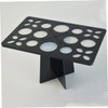 Mikinona Nail Art Brush Drying Holder Cosmetic Shelf Black Foldable