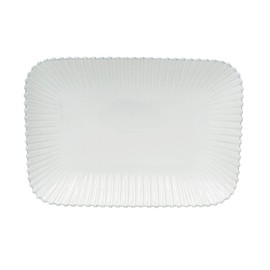 Costa Nova Pearl Collection Stoneware Ceramic Rect. Platter 16", White