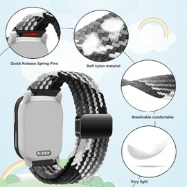 Issinlky Children's Nylon Braided Band Compatible with Xplora X6, Elastic Magnetic Buckle Band for Xplora X6 Play