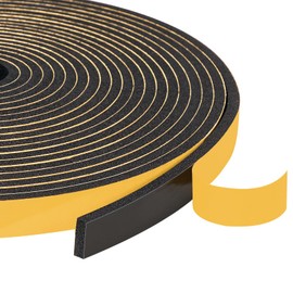 Yotache Foam Seal Tape 3 Rolls 3/8" W X 1/8" T (New Adhesive Craft), High Density Adhesive Foam Weather Stripping Seal for Door and Window, 50 Ft Length (3 X 16.5 Ft Each)