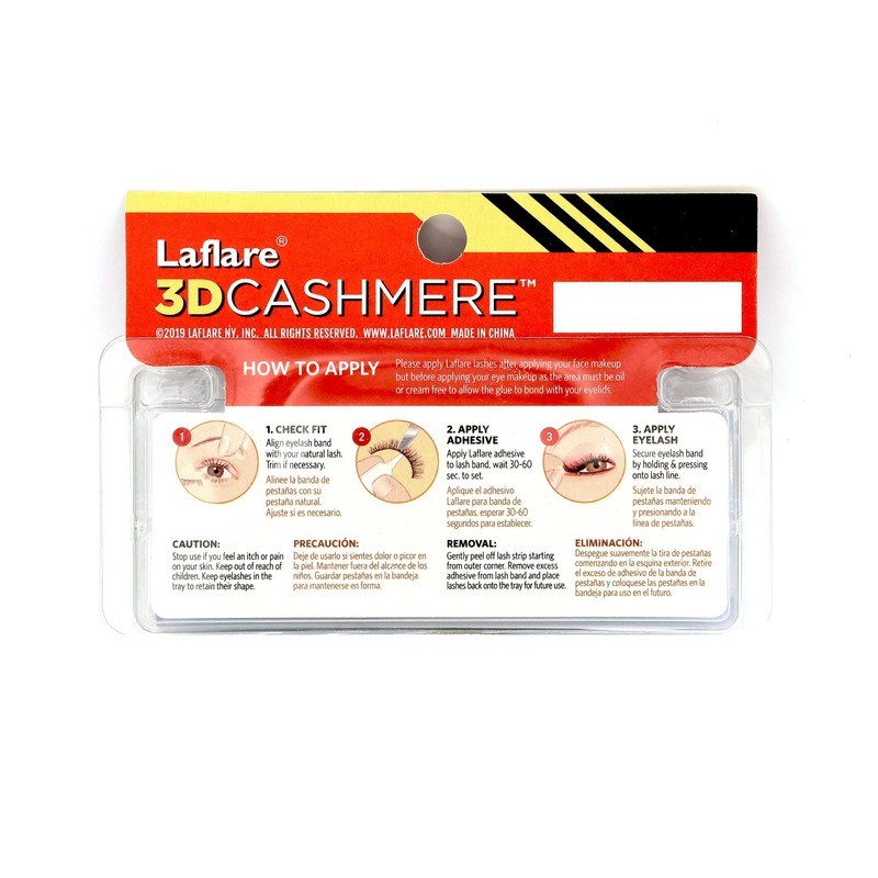 LAFLARE 3D CASHMERE Eyelashes, Natural Look, FRESH, GLAM, WISPY, HOT,
