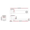 Wall Mount Bathroom Mixer Spout, 180-Degree Swivel Bath Faucet, Chrome,