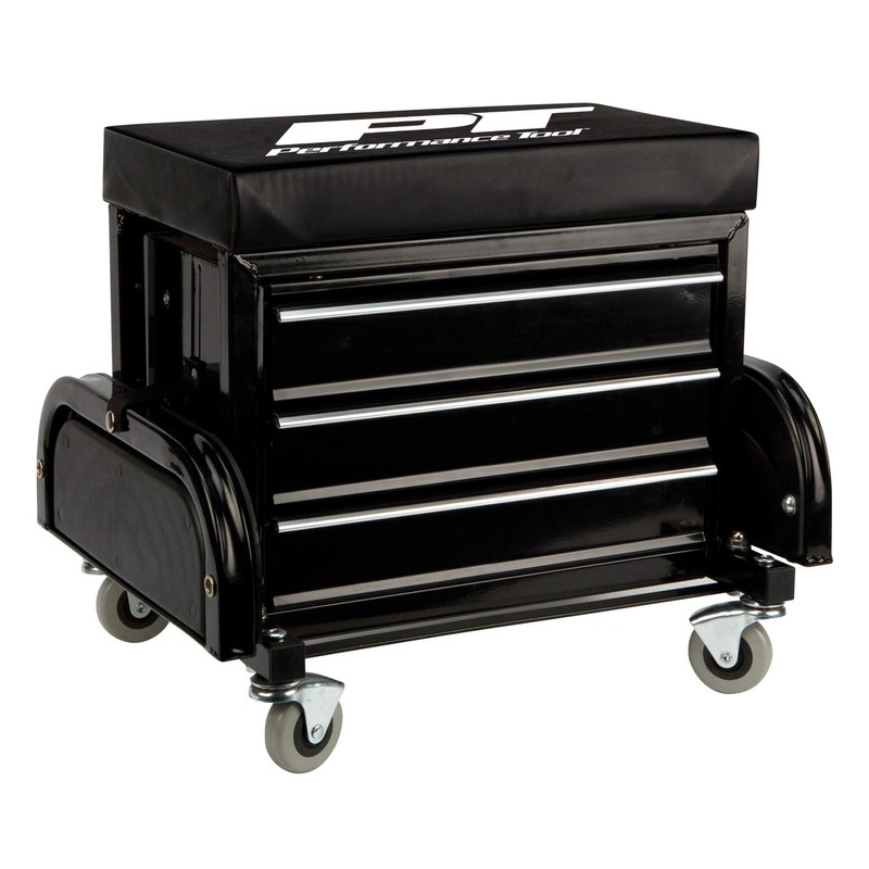 Performance Tool W85025 3-Drawer Rolling Tool Chest Seat With Magnetic
