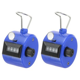 PATIKIL Clicker Counter, 2 Pack Handheld Tally Counter Mechanical 4-Digit Number Click Pitch Counter for Coaching Knitting, Golf, Lap, Fishing, Blue