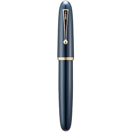 Jinhao 9019 - Pluma estilográfica serie Dadao azul oscuro acrílico dorado 8 punta extra fina con convertidor grande para escritura, firma y caligrafía
