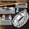 Eowppue 9pcs Stainless Steel Rings,Men's Silver Rings Stainless Steel Spinner