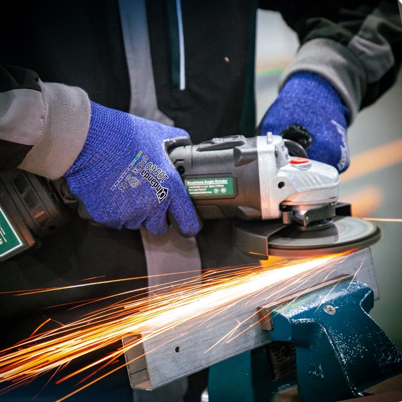 ANDANDA Cut Resistant Gloves Work Gloves 6 Pairs with PU