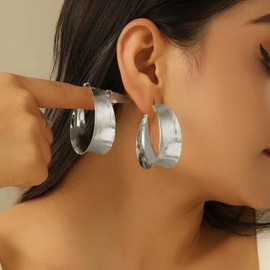 Chunky Gold Hoop Earrings for Women Large Thick Statement Hoops Jewelry Big Bold Earrings African Inspired Accessories