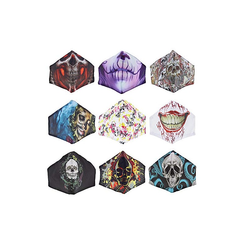Zac's Alter Ego Set of 9 Non Medical Assorted Skull