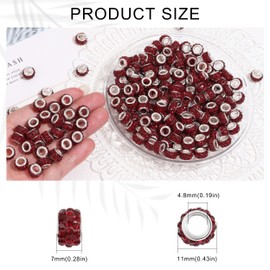 Forise - 200 abalorio espaciadoras europeas con diamantes de imitación para pulseras y joyas