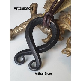 ARTIZANSTORE Hand forged Troll Cross Pendant Iron - Norse/Medieval/Jewelry/Skyrim
