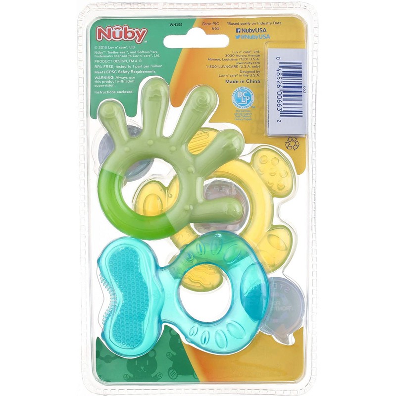 Nuby 3 Step Soothing Teether 3 Piece Set- Assorted Color