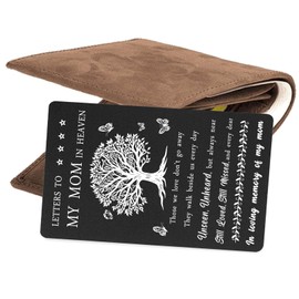 MXRSDF Bereavement Gifts Loss of Mother, A Letter from Mom In Heaven, Sympathy Card, Grief Memorial Condolences Wallet Card