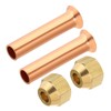 PATIKIL 1/4" (6.35mm) ID Copper Tube Flare Fitting with Nuts,