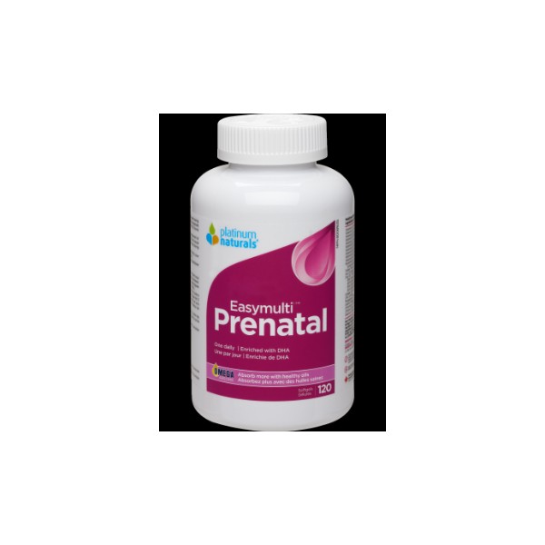 Platinum Naturals Easymulti Prenatal - 120 Liquid Caps + BONUS
