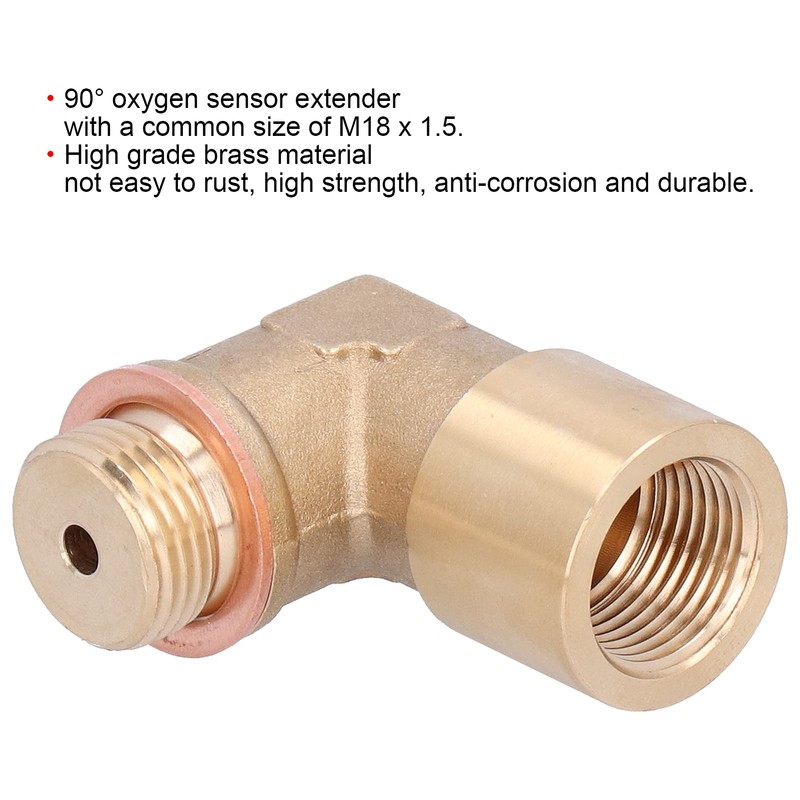 Oxygen Sensor Extender, 90 Degree Angled Oxygen Sensor Extender M18x1.5