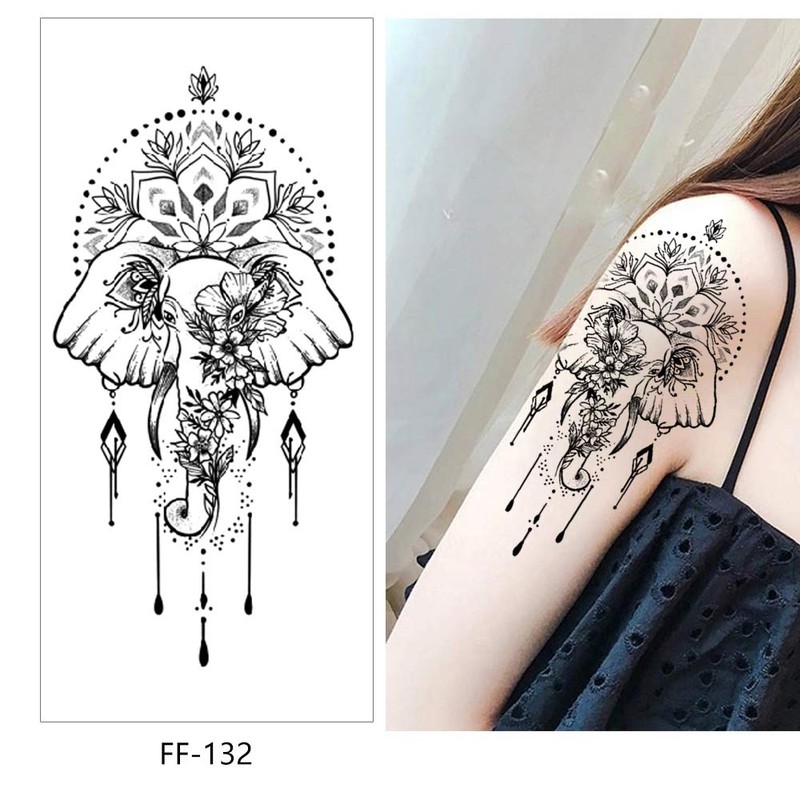 Luna Feather Tattoo Moon Tattoo Lotus Flowers Tattoo Elephant Tattoo
