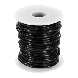 sourcing map 10 Gauge Aluminum Craft Wire 2.5mm 65.5ft Flexible Bendable Anodized Metal Jewelry Sculpting Wire for Jewelry Making Modelling Craft DIY, Black
