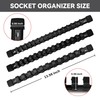 Reniteco Socket Organizer Drive ABS Tools - Black Socket Holder,