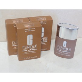 Clinique (3) CLINIQUE ACNE SOLUTIONS LIQUID MAKEUP SHADE WN 114 GOLDEN (D) 1 OZ BOXED