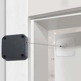 No-Drill Automatic Sliding Door Closer for Internal Doors Door Closer White 2ea