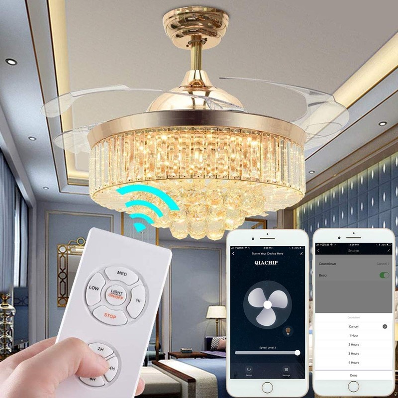 QIACHIP Upgraded WiFi Universal Ceiling Fan Light Remote Control Kit