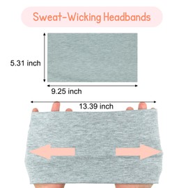 SUNBAK Wide Headbands for Women – 4 Pack Non-Slip Thick Fashion Elastic Hair Bands for Workout, Running, Yoga & Active Wear