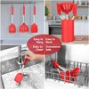 3 PCS Cooking Utensil Set, P&P CHEF Red Silicone Kitchen