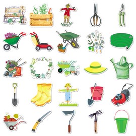 50 Pcs Gardening Vinyl Stickers,Gardening Graffiti Stickers,Vinyl Waterproof Sticker for Kids Teens Girls,for Phone Laptop Bottles Skateboard Computer Phone Luggage Guitar Gifts Sticker