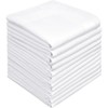 Men's Pure Cotton Handkerchiefs with Hem, Bulk Set Hankies -