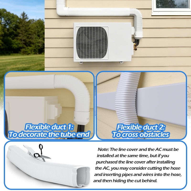 Lineset Cover 3 Inch 19 Ft: Line Set Cover for
