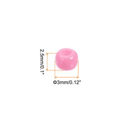 HARFINGTON Cristal Cuentas 3mm Agujero Suelto Cuentas para Pulsera Pendientes Joyería Fabricación, Cabello Trenzado, Claro Rosa