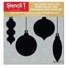 Stencil1 Holiday Ornaments Stencil - Premium Quality Reusable Stencils -