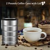 Jadive 8 Pcs Empty Coffee Cans with Lids Metal Tin