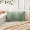 Kevin Textile Spring Oblong Throw Pillow Striped Corduroy Rectangle Pillow