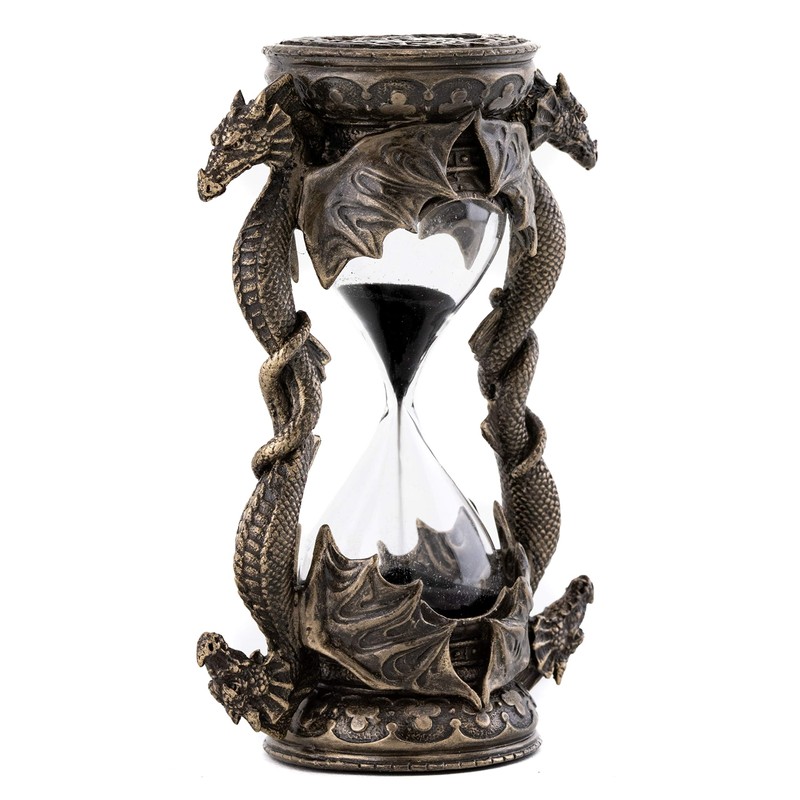 Top Collection Decorative Black Dragon Hourglass - Mythical Sand Timer