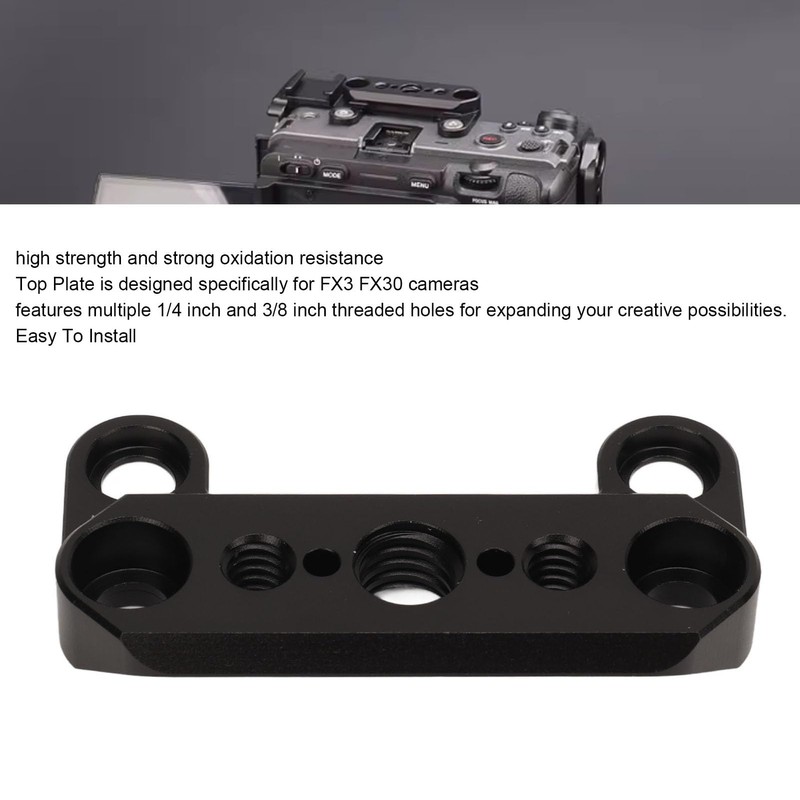 Acouto FX3 FX30 Camera Top Plate, Aluminum Alloy Photography Accessories