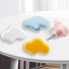 ShipeeKin 4 x Colourful Furniture Knobs, Cloud-shaped, Cute Ceramic Cupboard