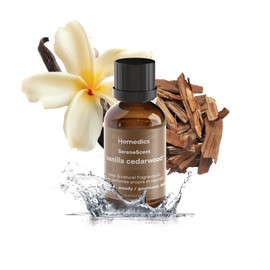 Homedics SereneScent Vanilla Cedarwood Home Fragrance Oil, 15 ml, for use with Homedics SereneScent Mini Waterless Diffuser (ARMH-680), Clean & Natural Everyday Collection