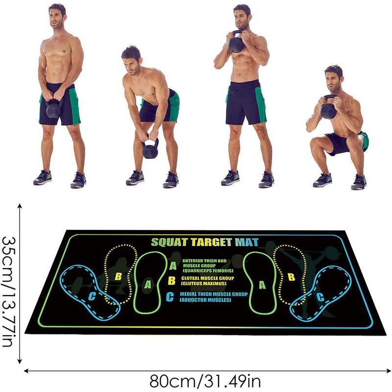 AIMALL Diatom Mud Squat Mat Non-Slip Fitness Exercise Pad for