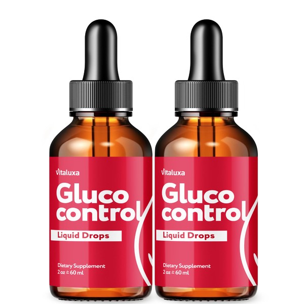 (2 Pack) Gluco Control Drops, GlucoControl Liquid Supplement with Advanced